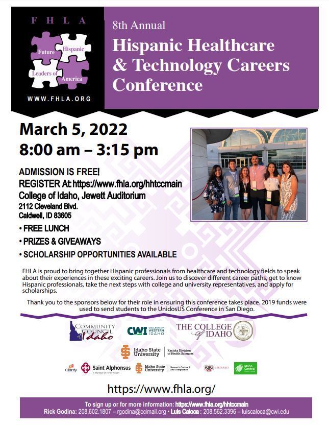 Hispanic Healthcare/Tech Career Conference American Falls School District 381